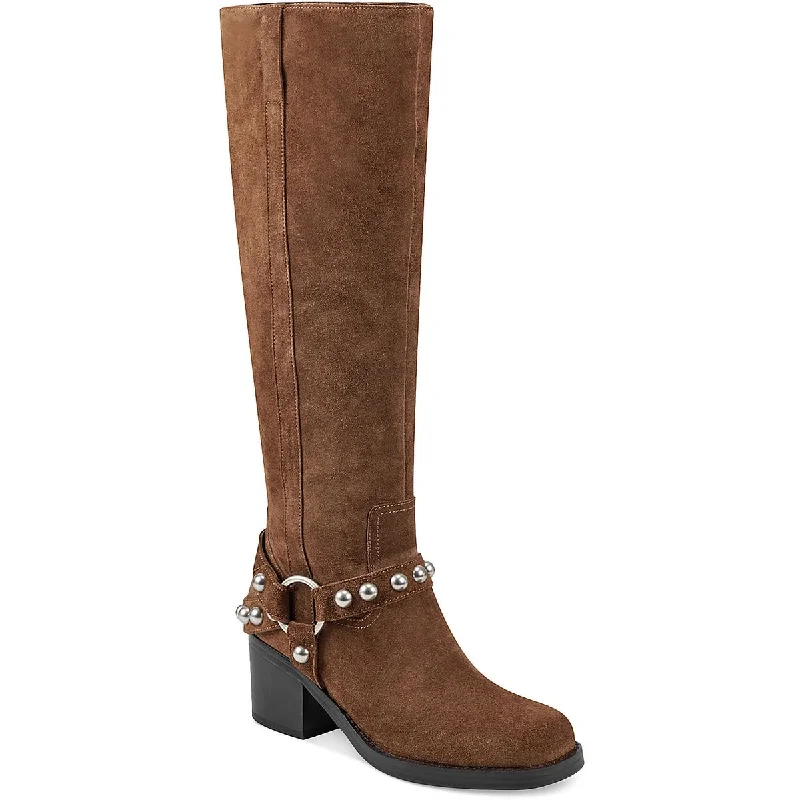 Boots with neat stitching -Marc Fisher Womens Ofida Tall Studded Over-The-Knee Boots