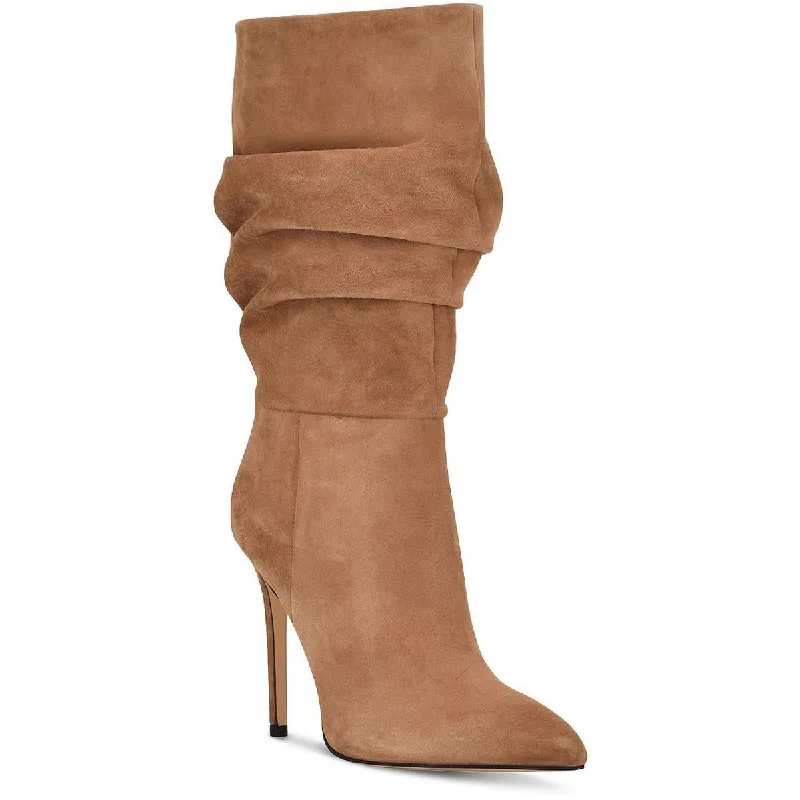 Boots for summer festivals -Marc Fisher LTD Womens Romy Leather Pointed Toe Mid-Calf Boots