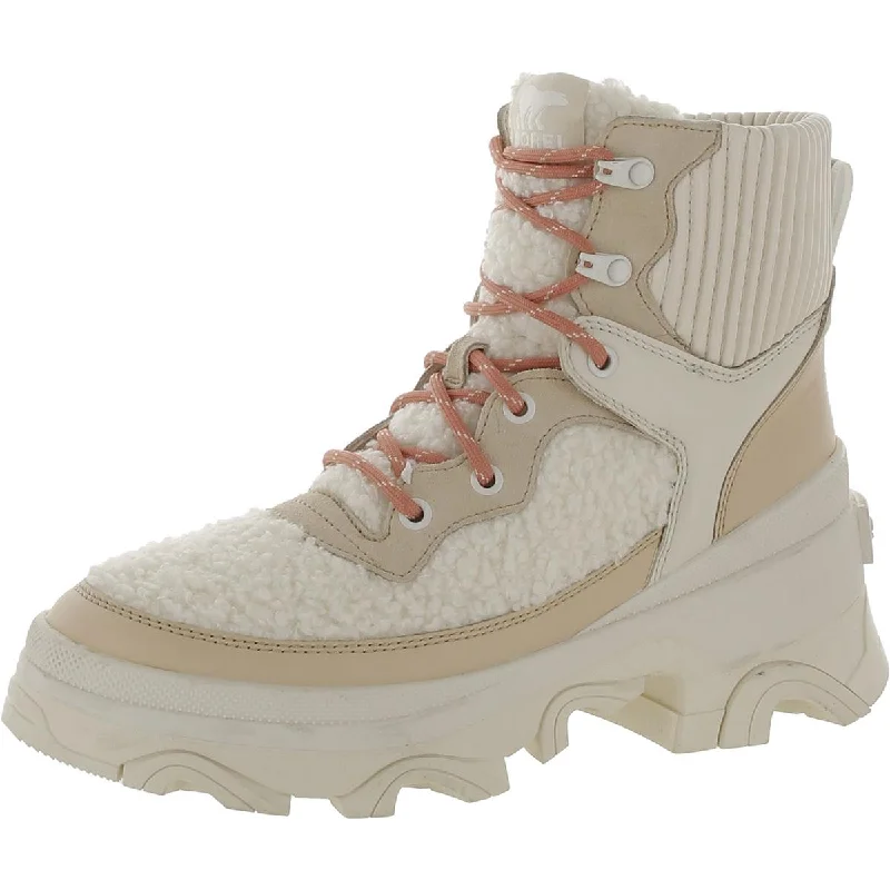 Boots for summer strolls -Sorel Womens Brex Boot Cozy Faux Fur Wedge Boots