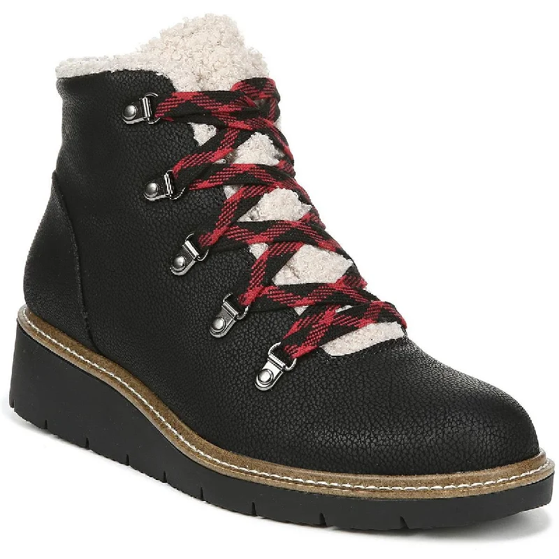 Boots for damp days -Dr. Scholl's Shoes Womens So Cozy Heels Ankle Combat & Lace-up Boots