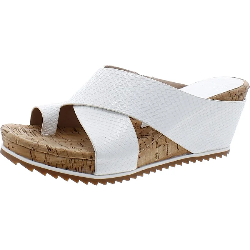 Stylish sandals for beach fun-Donald J. Pliner Womens SISU Leather Slip On Wedge Sandals