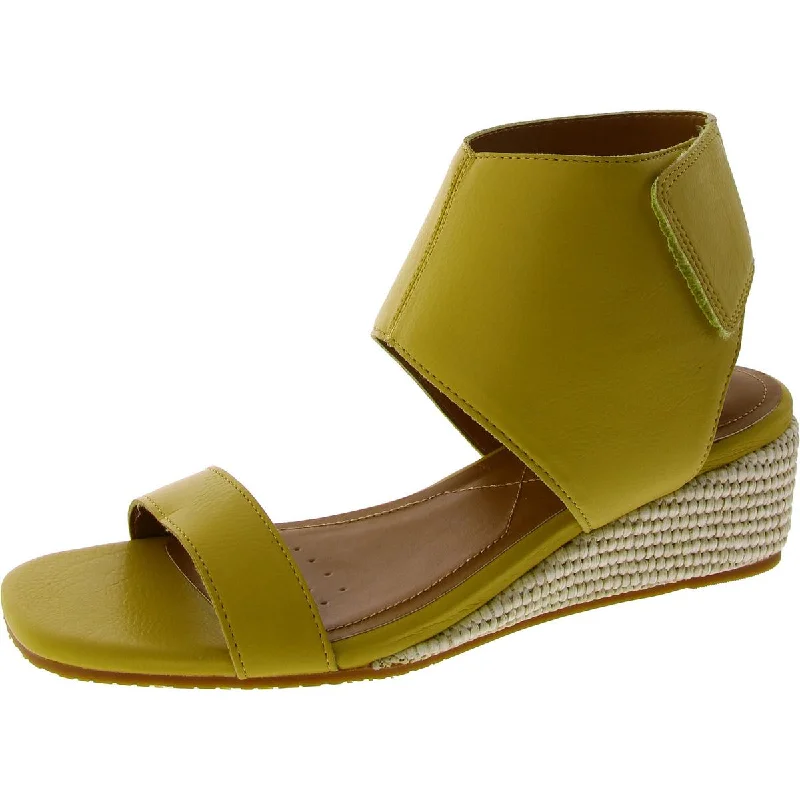 Trendy sandals for summer fun-NYDJ Womens COSTA Faux Leather Open Toe Wedge Sandals