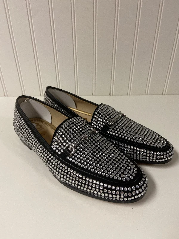 Flats with rugged outsoles -Shoes Flats By Sam Edelman In Black & Silver, Size: 8