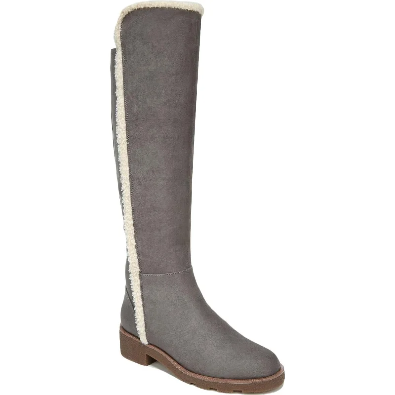 Boots with metallic thread -Dr. Scholl's Shoes Womens Talia Microsuede Tall Knee-High Boots