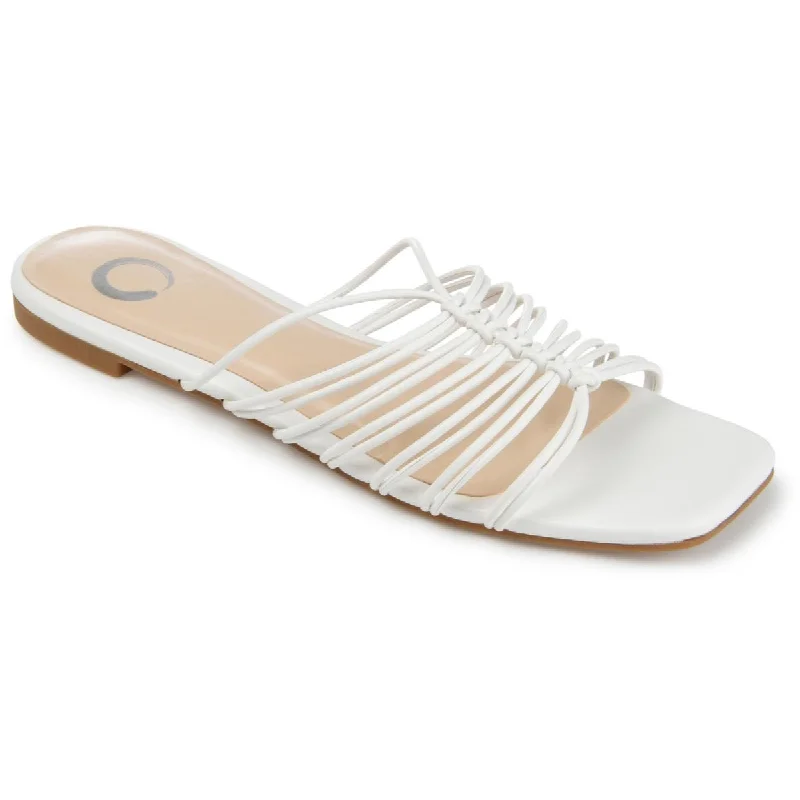 Cushioned sandals for gentle nights-Journee Collection Womens Adorra    Padded Insole Slide On Slide Sandals