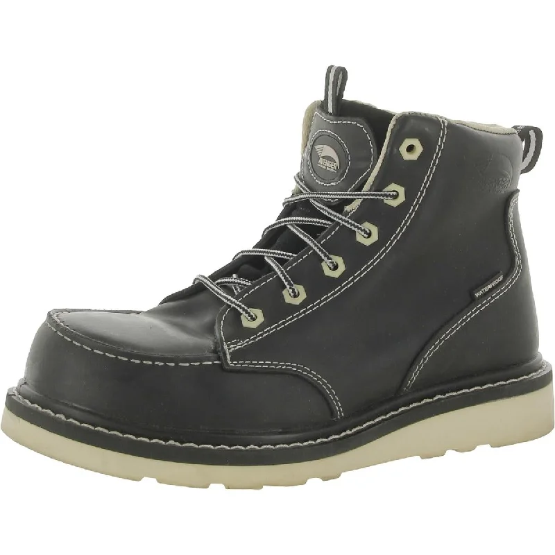 Boots with tough leather -Avenger Womens Leather Carbon Fiber Toe Work & Safety Boots