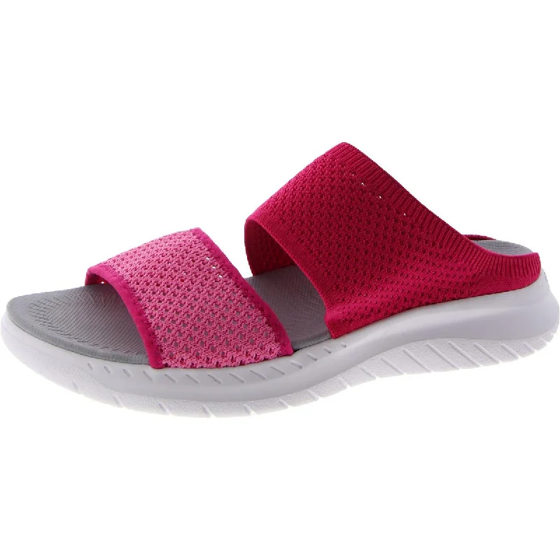 Lightweight sandals for warm strolls-Easy Spirit Womens Davera 2 Knit Casual Slide Sandals