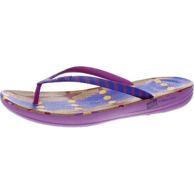 Trendy sandals for summer nights-Fitflop Womens IQUSHION X Slip On Open Toe Thong Sandals