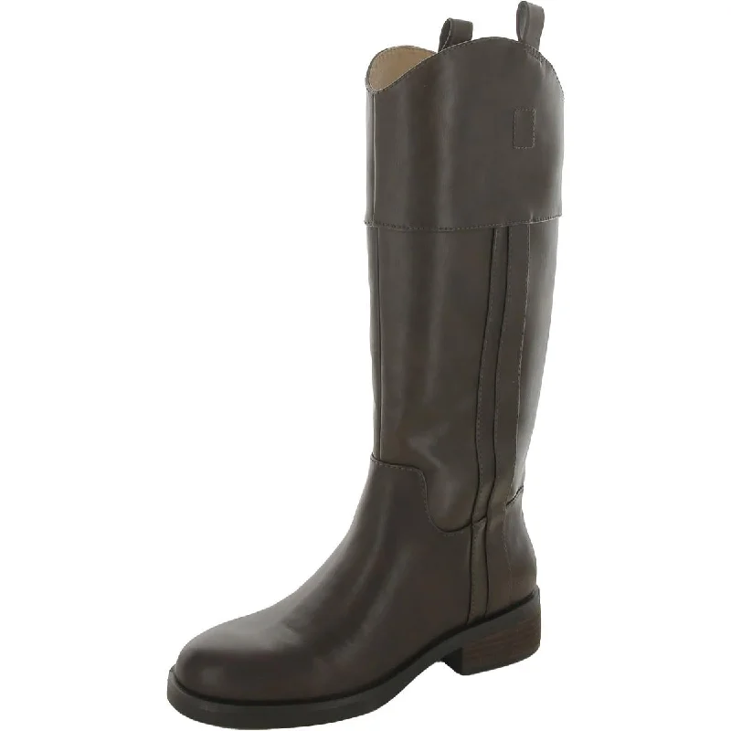 Boots with cushioned lining -Crown Vintage Womens Fyan Faux Leather Slip On Knee-High Boots