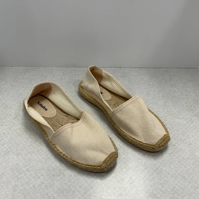 Flats for women with blisters -Cream Shoes Flats Soludos, Size 7