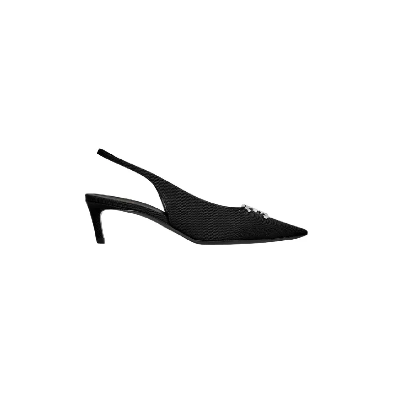 High heels with dense padded comfort -CELINE Alma Triomphe Ottoman Mini Pumps