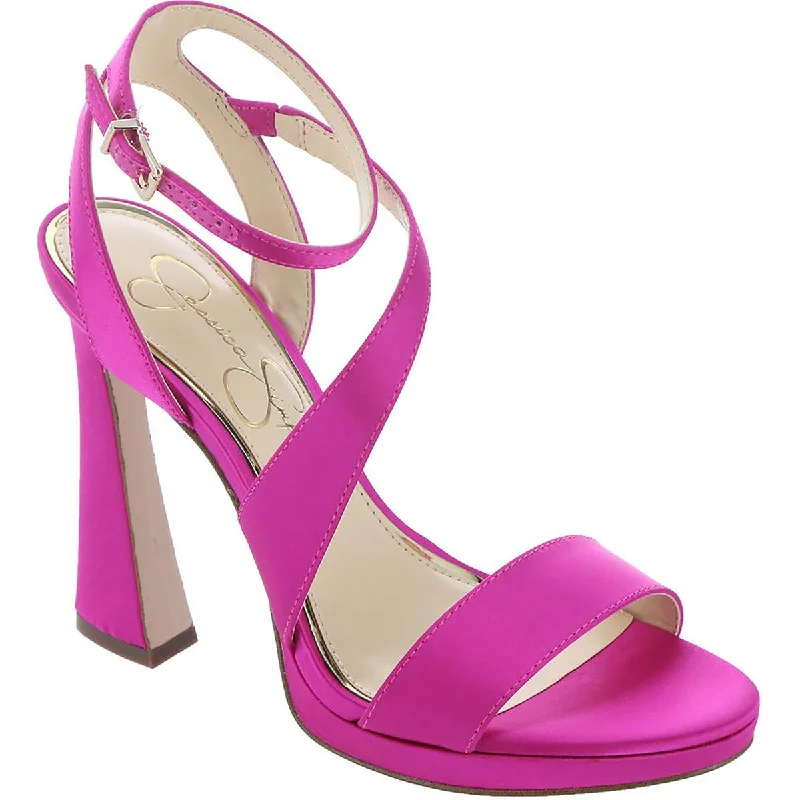 High heels for women with small feet -Jessica Simpson Womens Friso  Buckle Ankle Strap Pumps