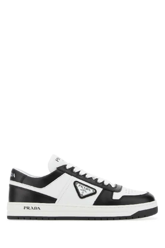 Athletic shoes for coaches on duty -PRADA Two-tone Leather Downtown Sneaker