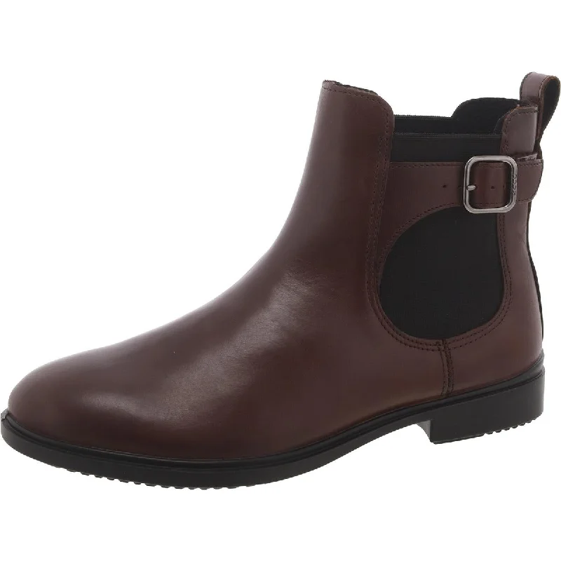 Boots for casual vibes -ECCO Womens Leather Buckle Chelsea Boots