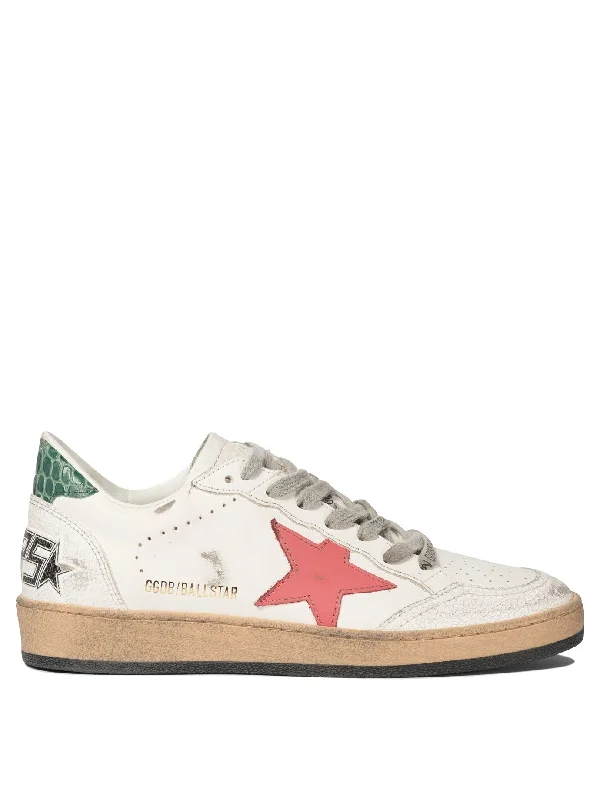 Athletic shoes with funky patterns -GOLDEN GOOSE Vintage-Inspired 'Ball Star' Sneakers for Women