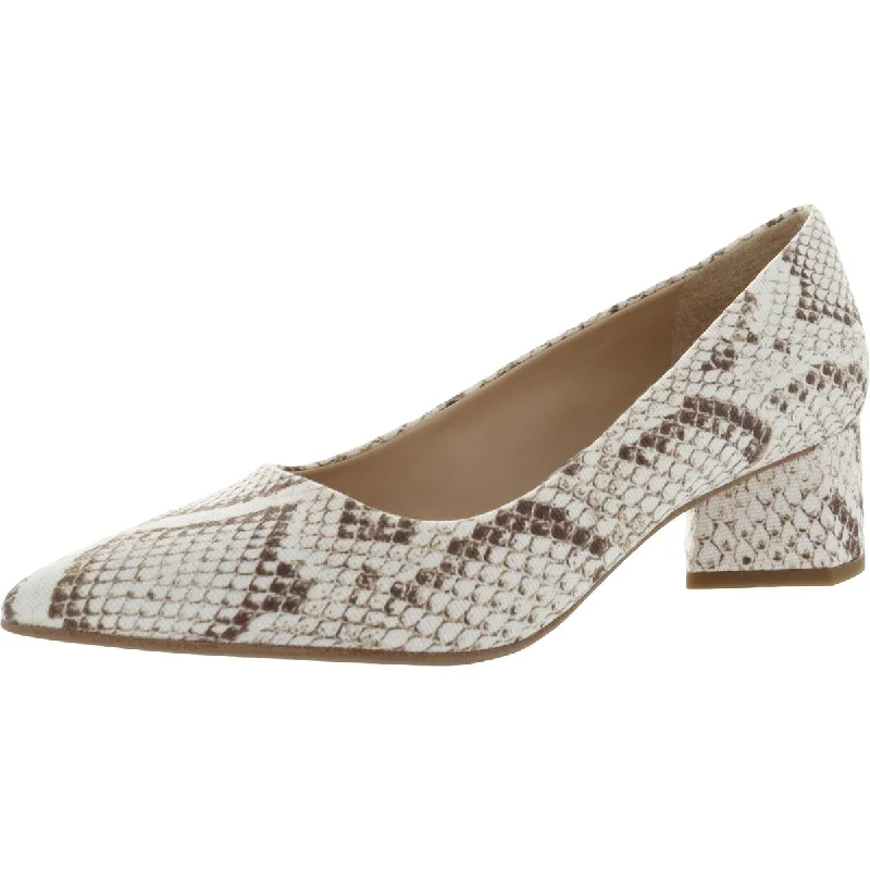 High heels with wispy light uppers -Franco Sarto Womens Global Snake Print Pointed Toe Pumps