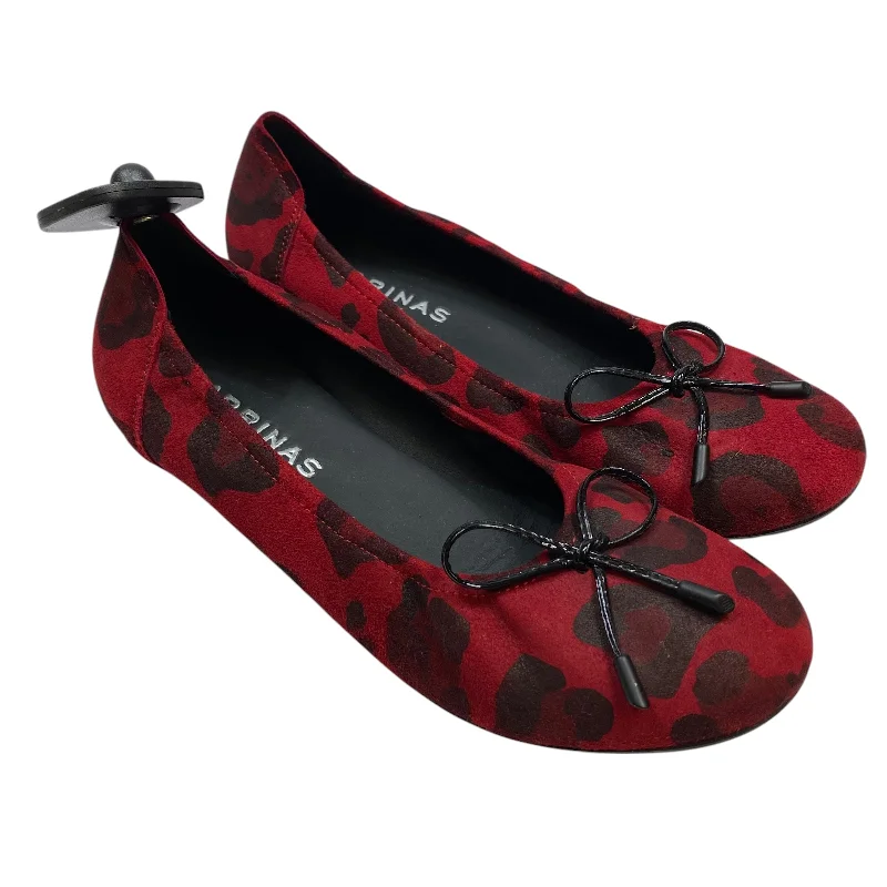 Flats with stylish patterns -Shoes Flats By Sabrinas In Red, Size: 8.5