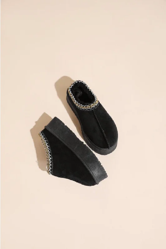 Slippers with extra arch support -KIDS ULTRA MINI PLATFORM SLIPPERS EMBROIDED ANKLE BOOTS IN BLACK 31-36 SIZES