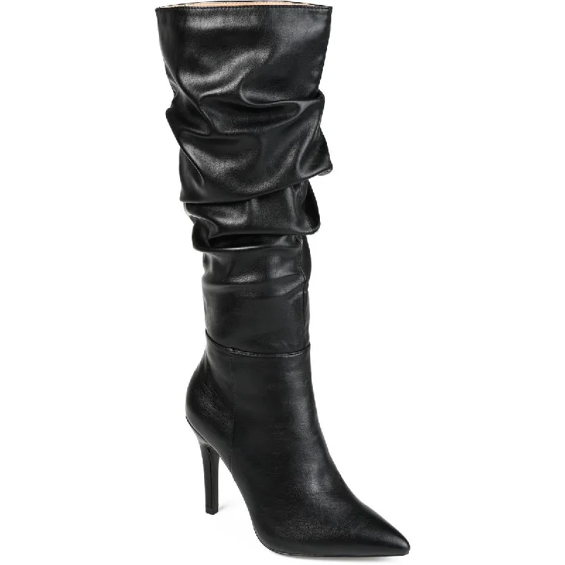 Boots with waterproof soles -Journee Collection Womens Sarie  Pull On Pointed Toe Knee-High Boots