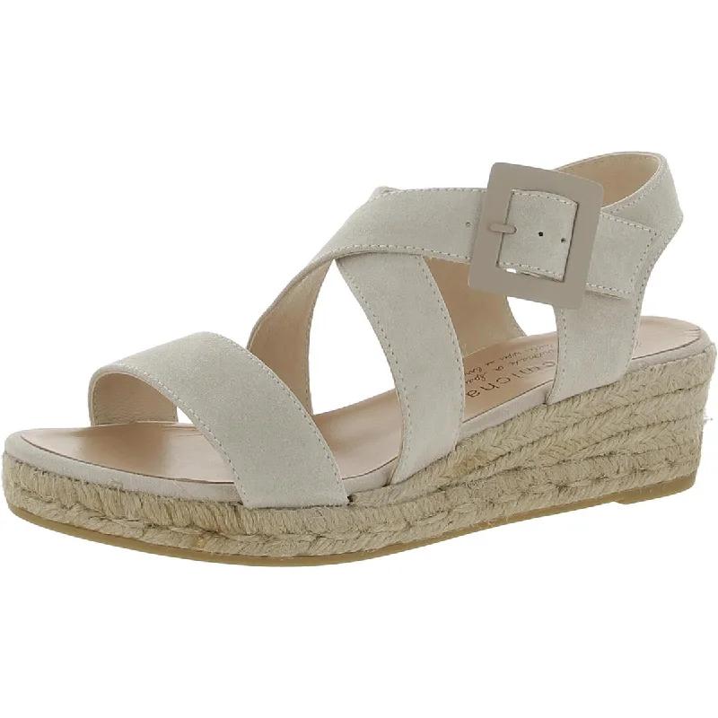 Trendy sandals for summer wear-Eric Michael Womens Lago Suede Espadrille Wedge Sandals