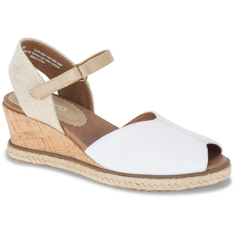 Trendy sandals for beach fashion-Baretraps Womens Odetta Textured Slingack Wedge Sandals