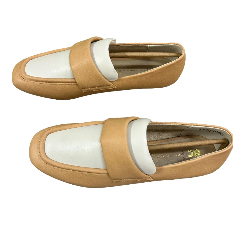 Flats with breathable mesh -Shoes Flats By Bc Clothing Company In Tan & White, Size: 11