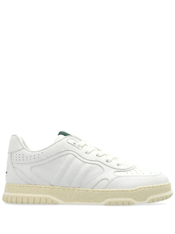 Athletic shoes for wet mornings -GUCCI Re-Web Leather Sneakers for Men