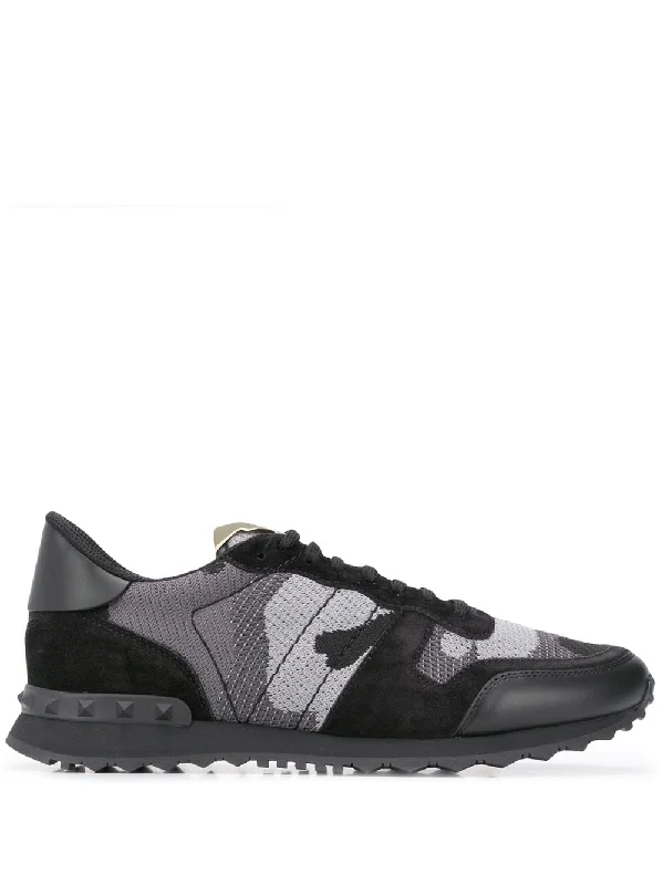 Athletic shoes with aged fabric -VALENTINO GARAVANI Rockrunner Mini Sneaker for Men