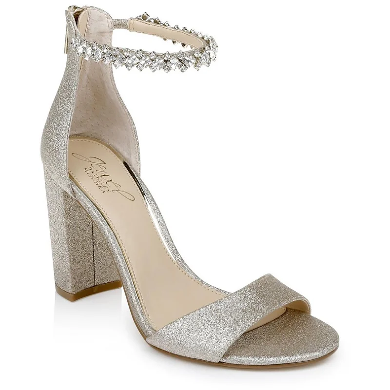 High heels for thrifty fashion lovers -Jewel Badgley Mischka Womens Louise Glitter Dressy Pumps