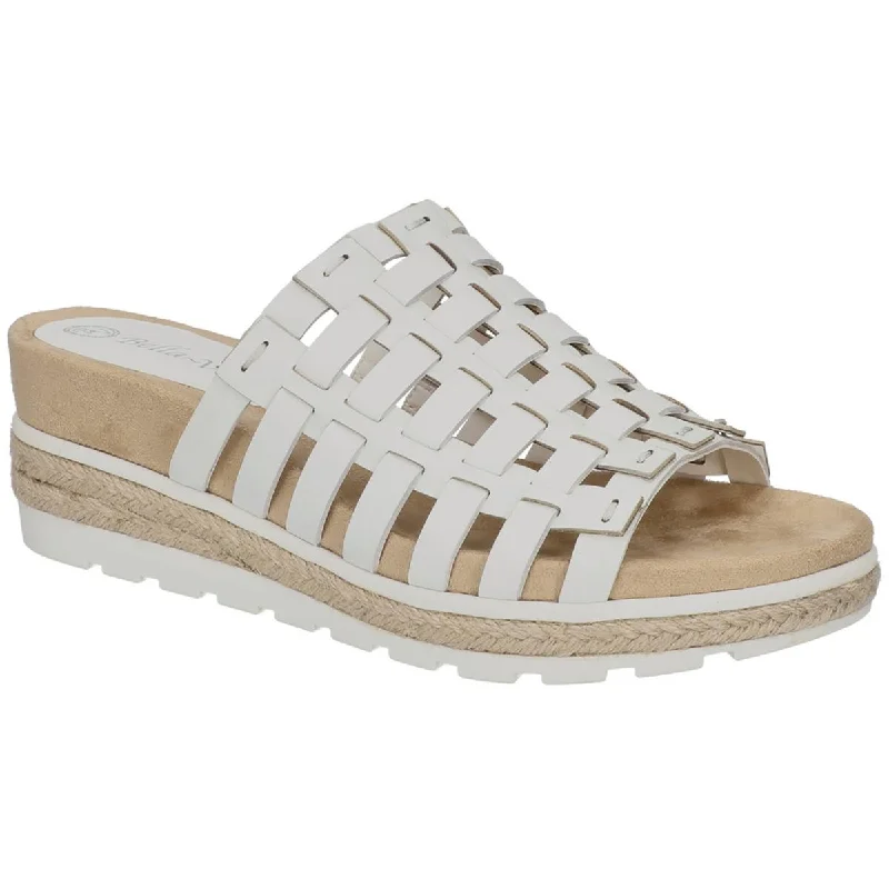 Trendy sandals for summer fun-Bella Vita Womens Oaklynn Leather Espadrille Platform Sandals