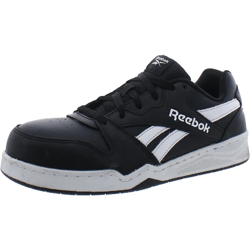 Athletic shoes with cushioned lining -Reebok Mens BB4500 Work Leather Casual And Fashion Sneakers