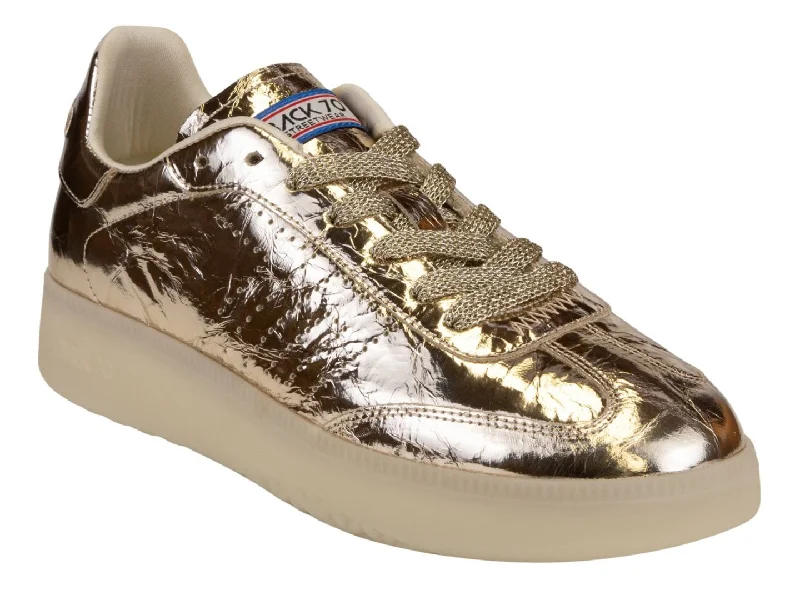 Athletic shoes for wide toes comfort -BACK 70 - BOSTON 2508 in GOLD Sneakers