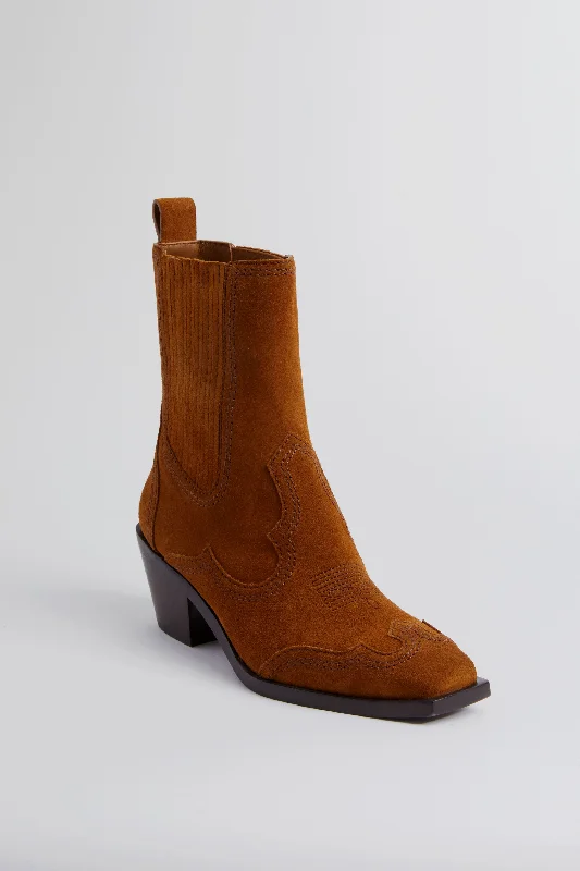 Boots for light travel -Cacao Split Suede Agnes Boots