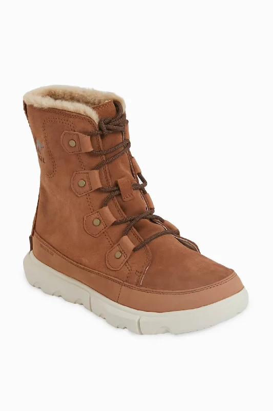 Vintage-inspired boots women -Tan Velvet Explorer II Joan Boots