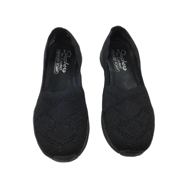 Designer flats for luxury fashion -Shoes Flats By Skechers In Black, Size: 6.5