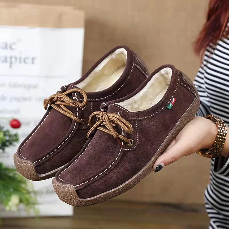 Soft loafers for casual hikes-Spring Autumn Women Genuine Leather Loafers Flats Moccasins Female Casual Ladies Black Footwear Shoes