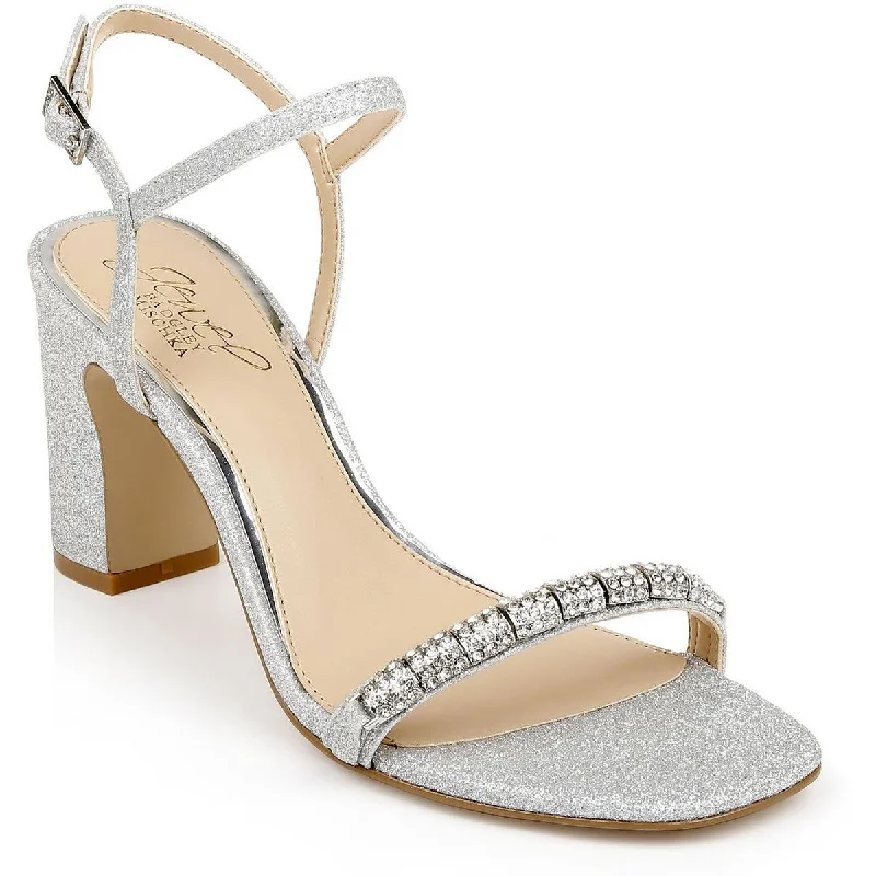 High heels for scenic evening strolls -Jewel Badgley Mischka Womens CHARLEE Open Toe Dressy Pumps