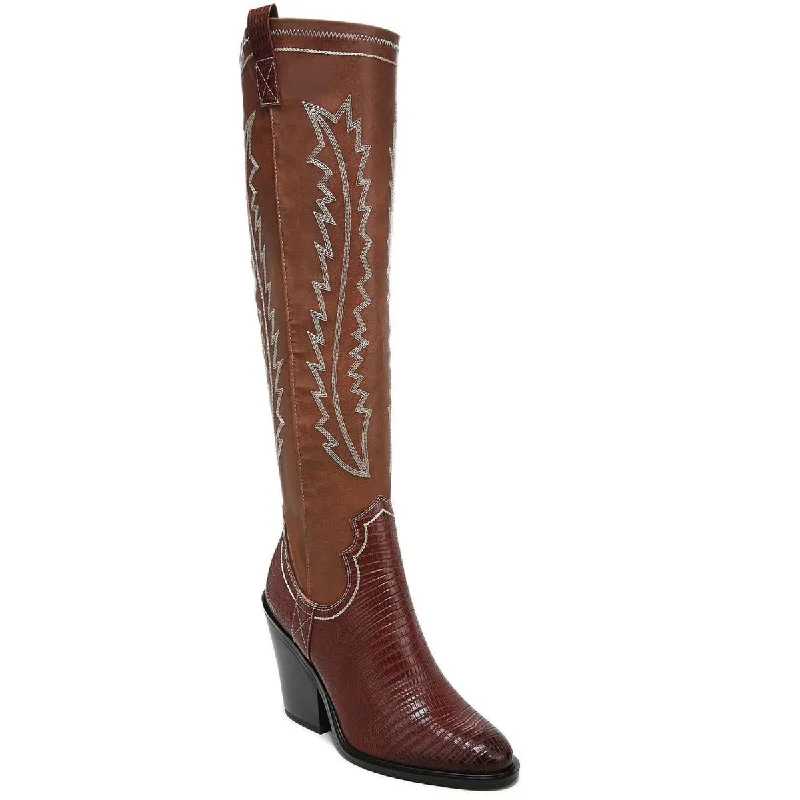 Boots with snakeskin print -Franco Sarto Womens Glenice  Embroidered Cowboy, Western Boots