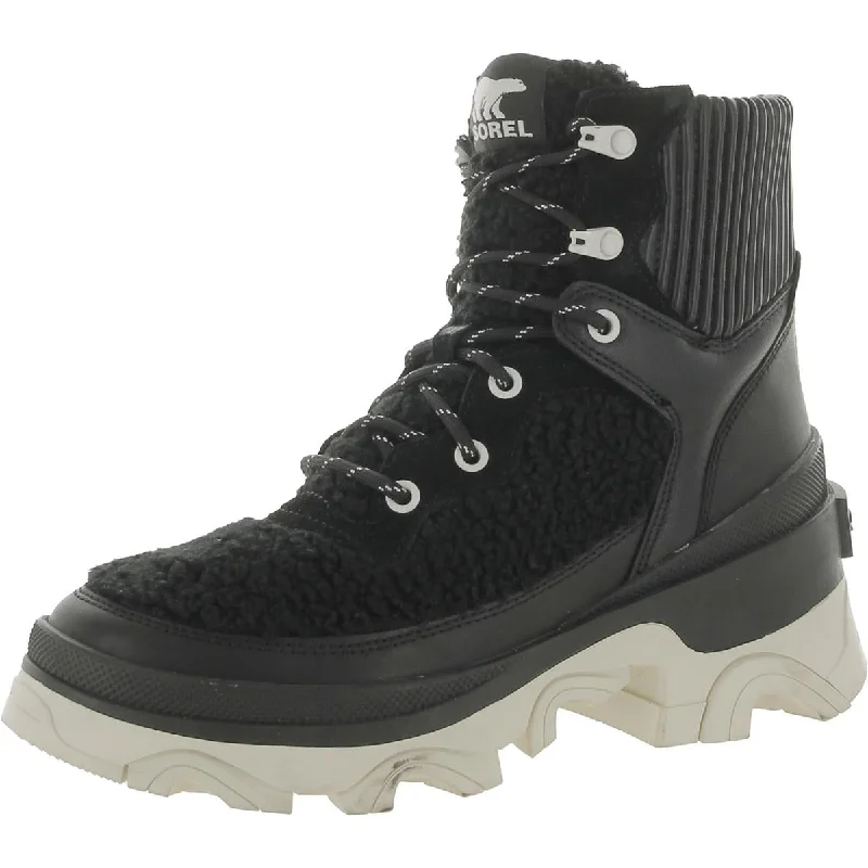 Boots with sleek silhouette -Sorel Womens Leather All Weather Shearling Boots