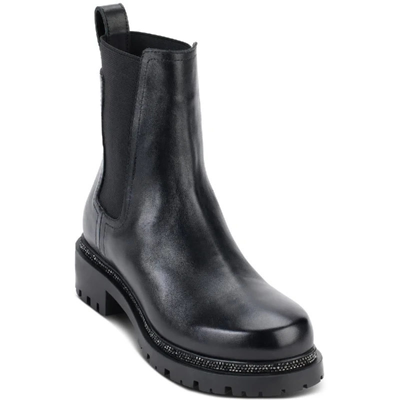 Boots for misty mornings -DKNY Womens Rick Leather Motorcycle Boots