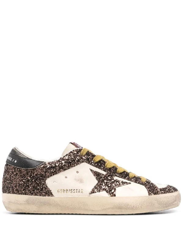 Athletic shoes with thick lining -GOLDEN GOOSE Elegant Glitter-Accented Sneakers for Women