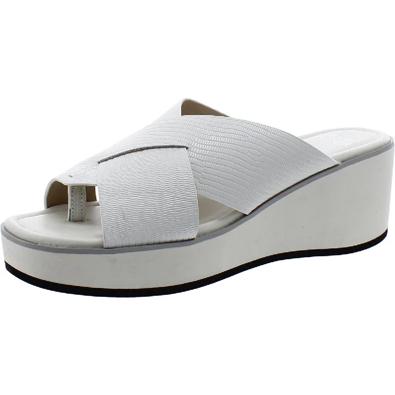 Lightweight sandals for breezy days-Donald J. Pliner Womens KLARA Leather Slip On Slide Sandals