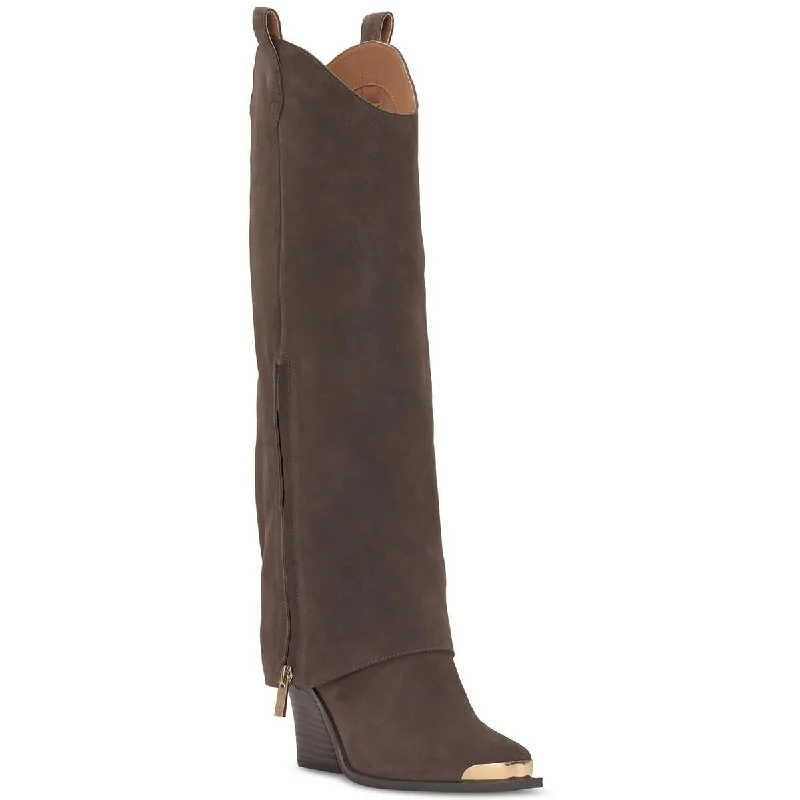 Boots with cool weave -Jessica Simpson Womens Astoli Faux Suede Embellished Cowboy, Western Boots