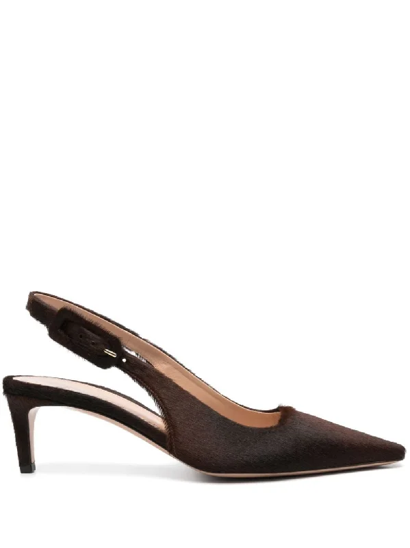 High heels for elderly women comfort -GIANVITO ROSSI Chic Pony Hair Slingback Pumps