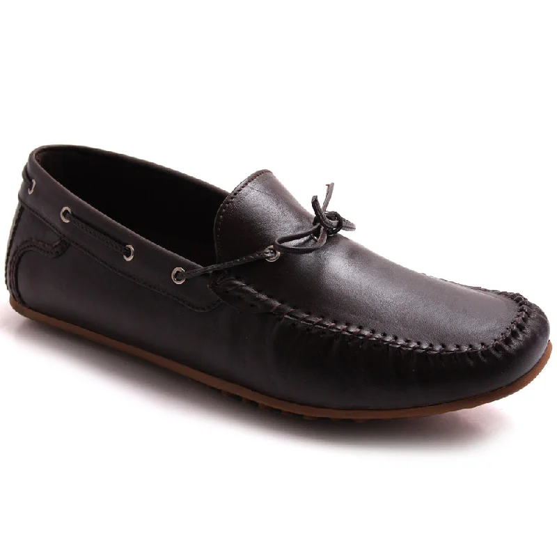 Durable loafers for urban walks-Mens ‘Derak’ Leather Loafers Shoes