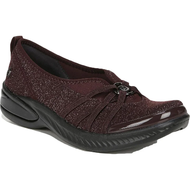 Athletic shoes with worn look -Bzees Womens Niche Cushioned Slip-On Sneakers