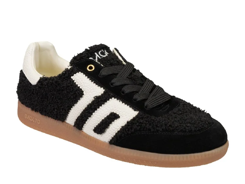 Athletic shoes for outdoor classes -BACK 70 - TEDDY in BLACK WHITE Sneakers