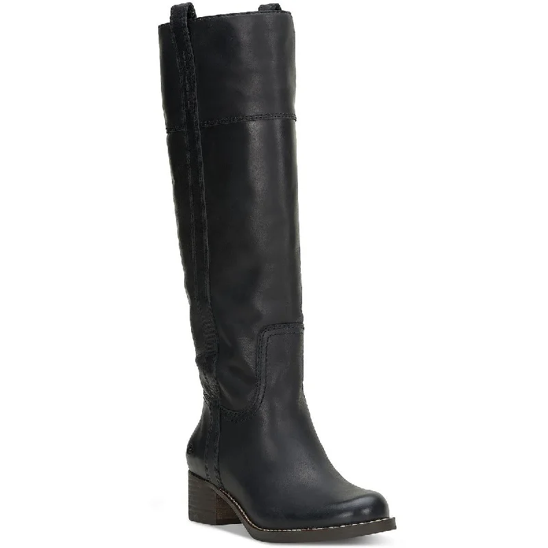 Boots for casual dinners -Lucky Brand Womens Leather Riding Boots Knee-High Boots