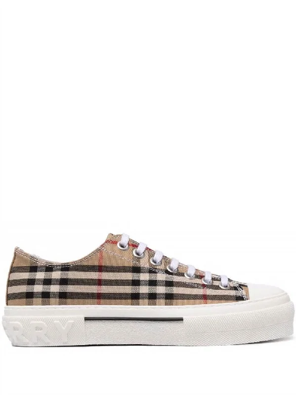 Athletic shoes for minimalist runners -BURBERRY Vintage Check Canvas Sneakers for Men