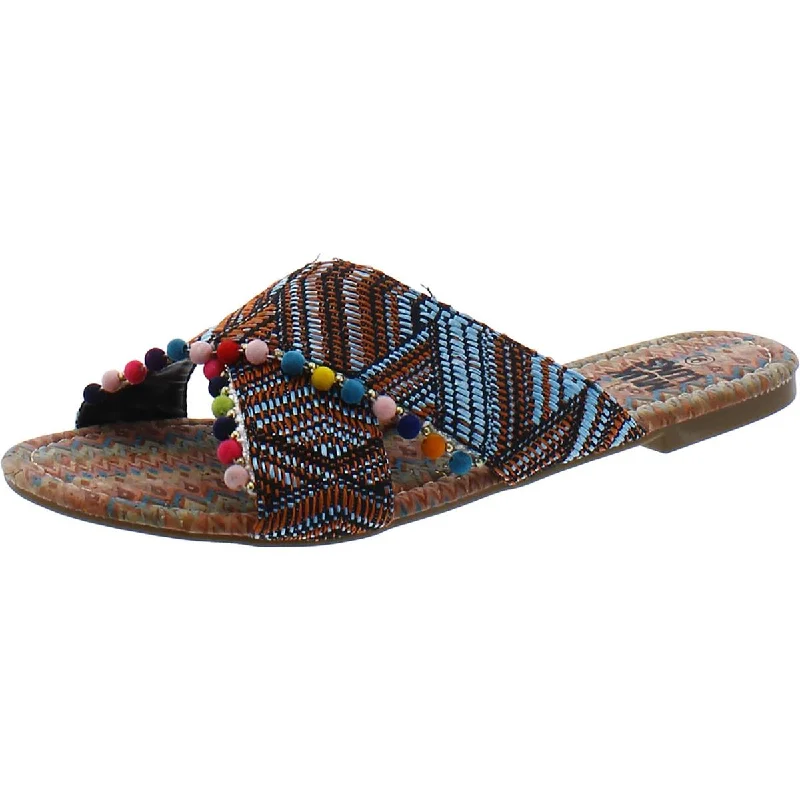 Affordable sandals for kids’ trips-Manitobah Mukluks Womens Beaded Knit Slide Sandals